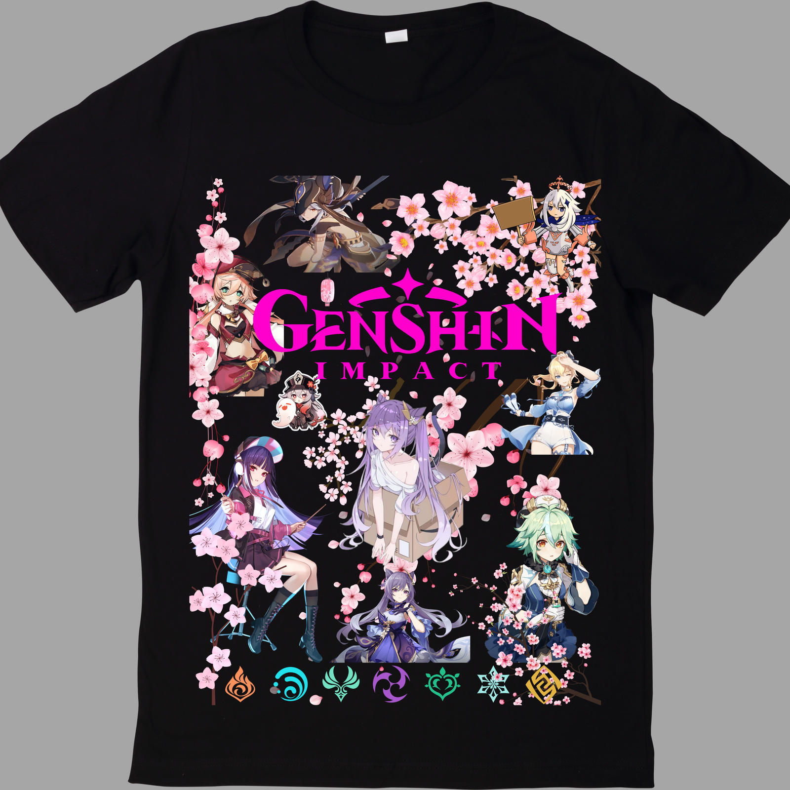 Genshin Impact Mock-Up Black Front
